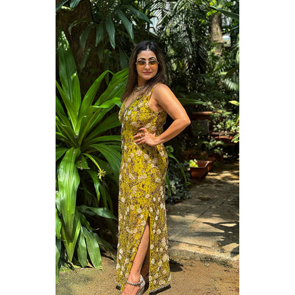 RAISHAA Green Hestia Embellished Cocktail Dress