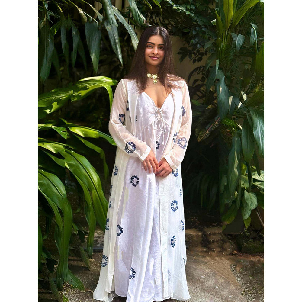 RAISHAA Suki Hand Painted Shrug with Maxi Dress (Set of 2)