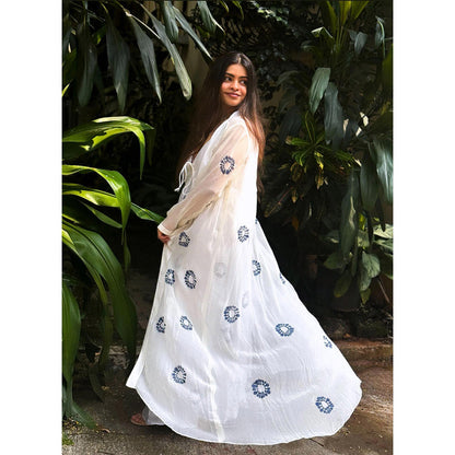 RAISHAA Suki Hand Painted Shrug with Maxi Dress (Set of 2)