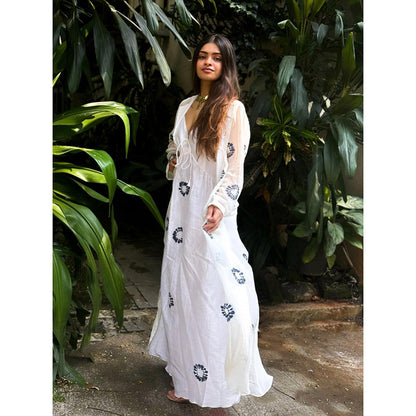 RAISHAA Suki Hand Painted Shrug with Maxi Dress (Set of 2)