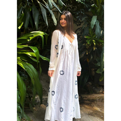 RAISHAA Suki Hand Painted Shrug with Maxi Dress (Set of 2)