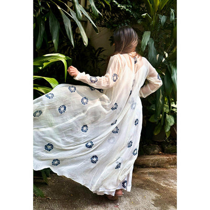 RAISHAA Suki Hand Painted Shrug with Maxi Dress (Set of 2)