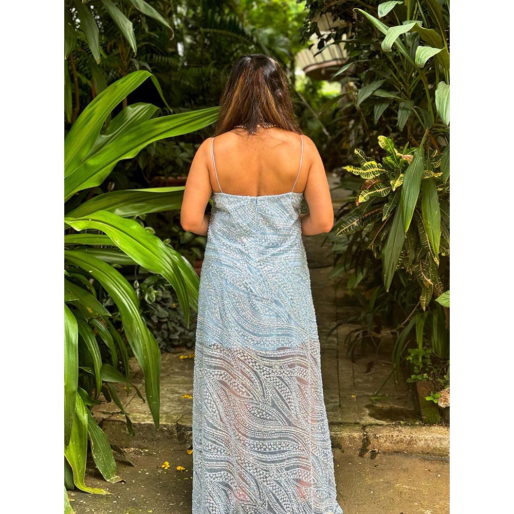 RAISHAA Blue Calypso Maxi Dress