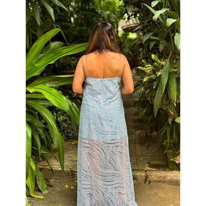 RAISHAA Blue Calypso Maxi Dress