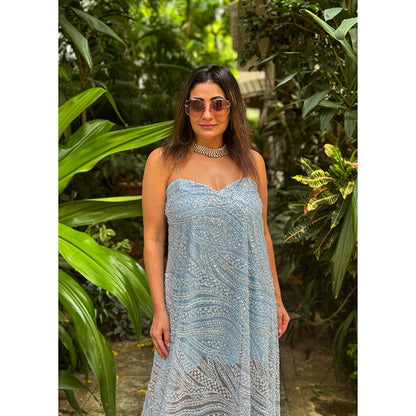 RAISHAA Blue Calypso Maxi Dress