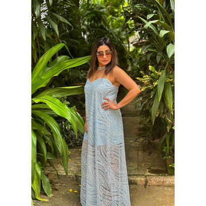 RAISHAA Blue Calypso Maxi Dress