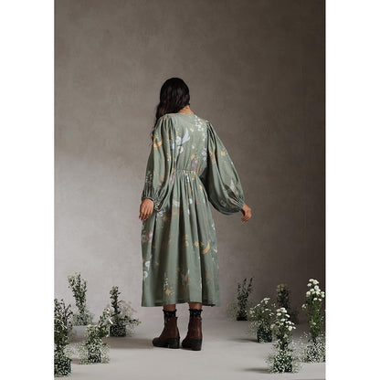 Raiman Sage Noorah Embroidered Dress
