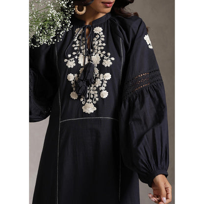 Raiman Star Peasant Embroidered Dress with Slip (Set of 2)