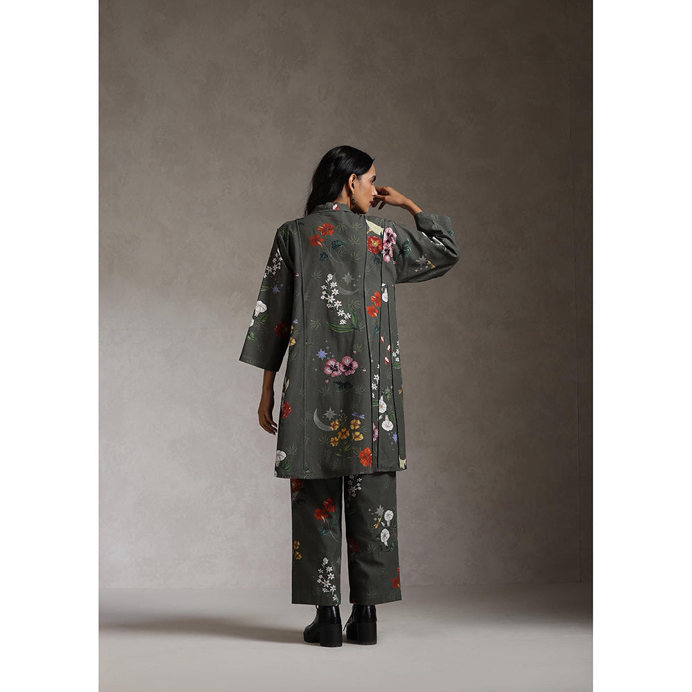 Raiman The Dreamweaver Floral Print Angarkha and Pant (Set of 2)