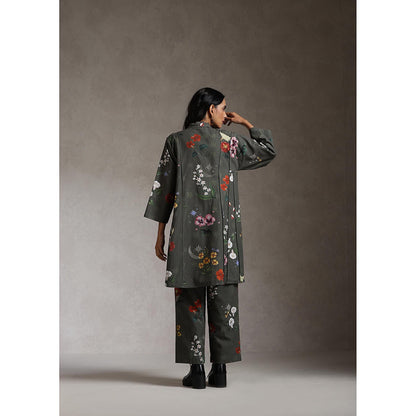 Raiman The Dreamweaver Floral Print Angarkha and Pant (Set of 2)