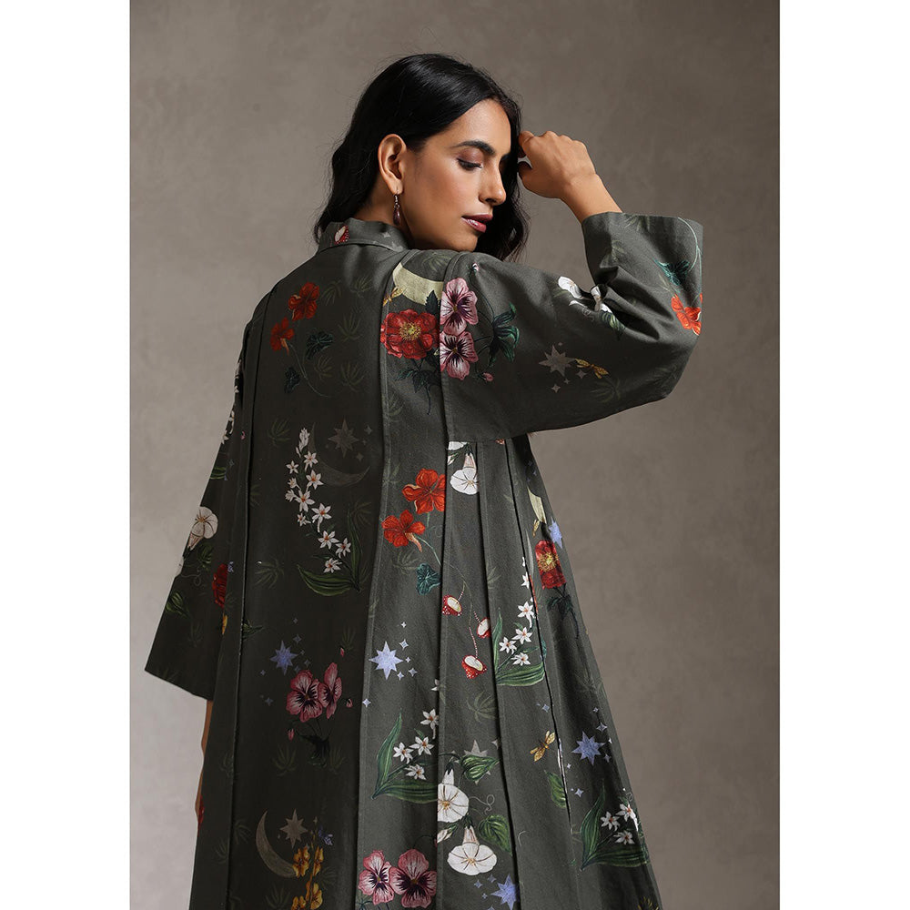 Raiman The Dreamweaver Floral Print Angarkha and Pant (Set of 2)