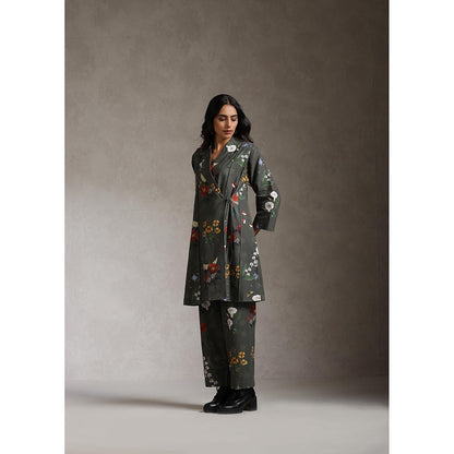 Raiman The Dreamweaver Floral Print Angarkha and Pant (Set of 2)