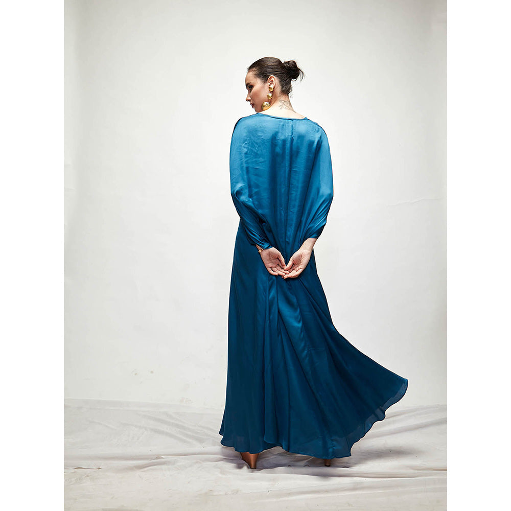 Ranian Persian Blue Silk Kaftan Dress