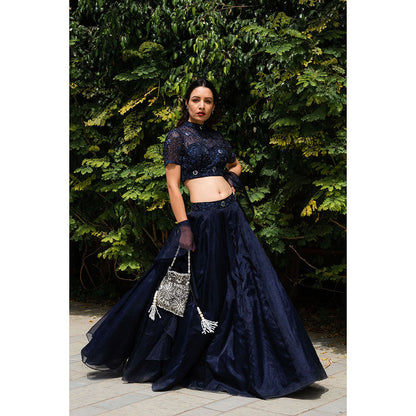 Rashika Sharma Maheem Organza Blouse and Lehenga with Dupatta (Set of 3)