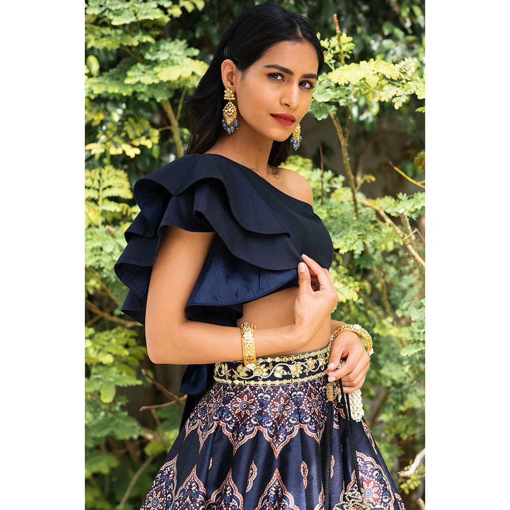 Rashika Sharma Kaya Printed Lehenga with Blouse (Set of 2)