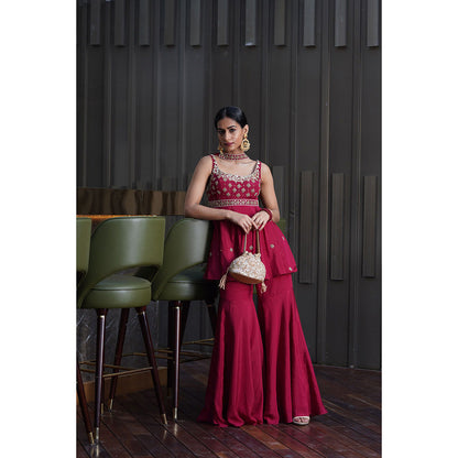 Rashika Sharma Aaisha Peplum Kurta and Sharara and Dupatta (Set of 3)