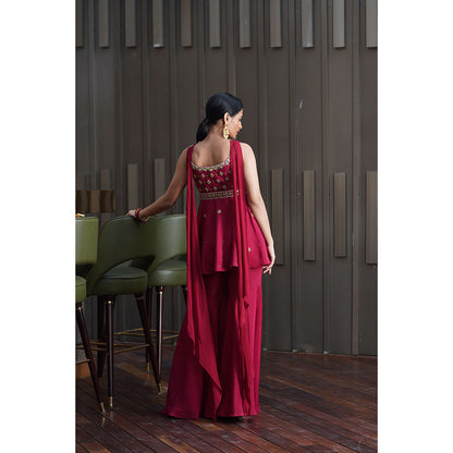 Rashika Sharma Aaisha Peplum Kurta and Sharara and Dupatta (Set of 3)