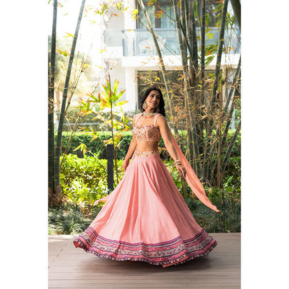 Rashika Sharma Tori Blouse and Lehenga with Dupatta (Set of 3)