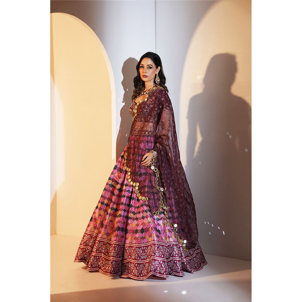 Rashika Sharma Gia Blouse and Lehenga with Dupatta (Set of 3)