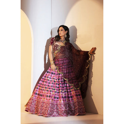 Rashika Sharma Gia Blouse and Lehenga with Dupatta (Set of 3)