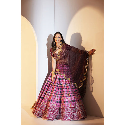 Rashika Sharma Gia Blouse and Lehenga with Dupatta (Set of 3)