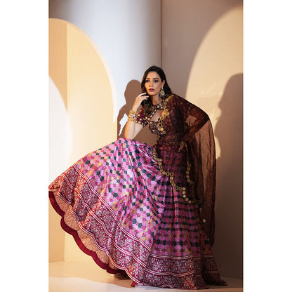 Rashika Sharma Gia Blouse and Lehenga with Dupatta (Set of 3)