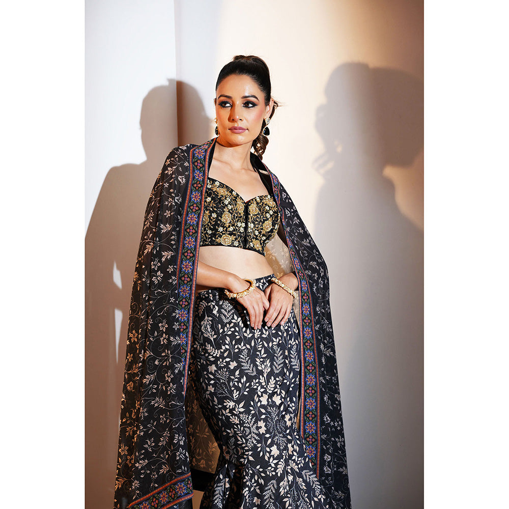 Rashika Sharma Serena Fishtail Blouse and Skirt with Dupatta (Set of 3)