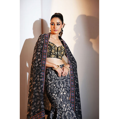 Rashika Sharma Serena Fishtail Blouse and Skirt with Dupatta (Set of 3)