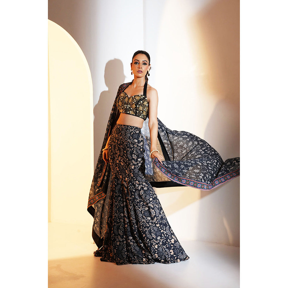 Rashika Sharma Serena Fishtail Blouse and Skirt with Dupatta (Set of 3)