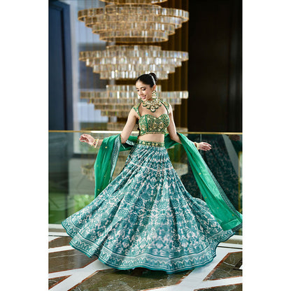 Rashika Sharma Alvira Blouse and Lehenga with Dupatta (Set of 3)