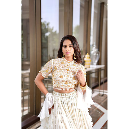 Rashika Sharma Maheem Blouse and Lehenga with Dupatta (Set of 3)