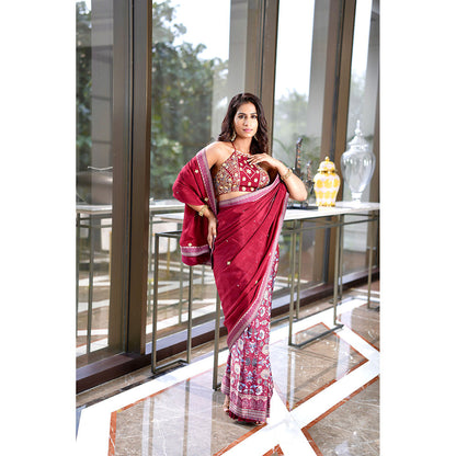 Rashika Sharma Maan Saree with Stitched Blouse with Stitched