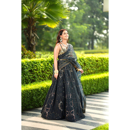 Rashika Sharma Meesha Blouse and Lehenga with Dupatta (Set of 3)