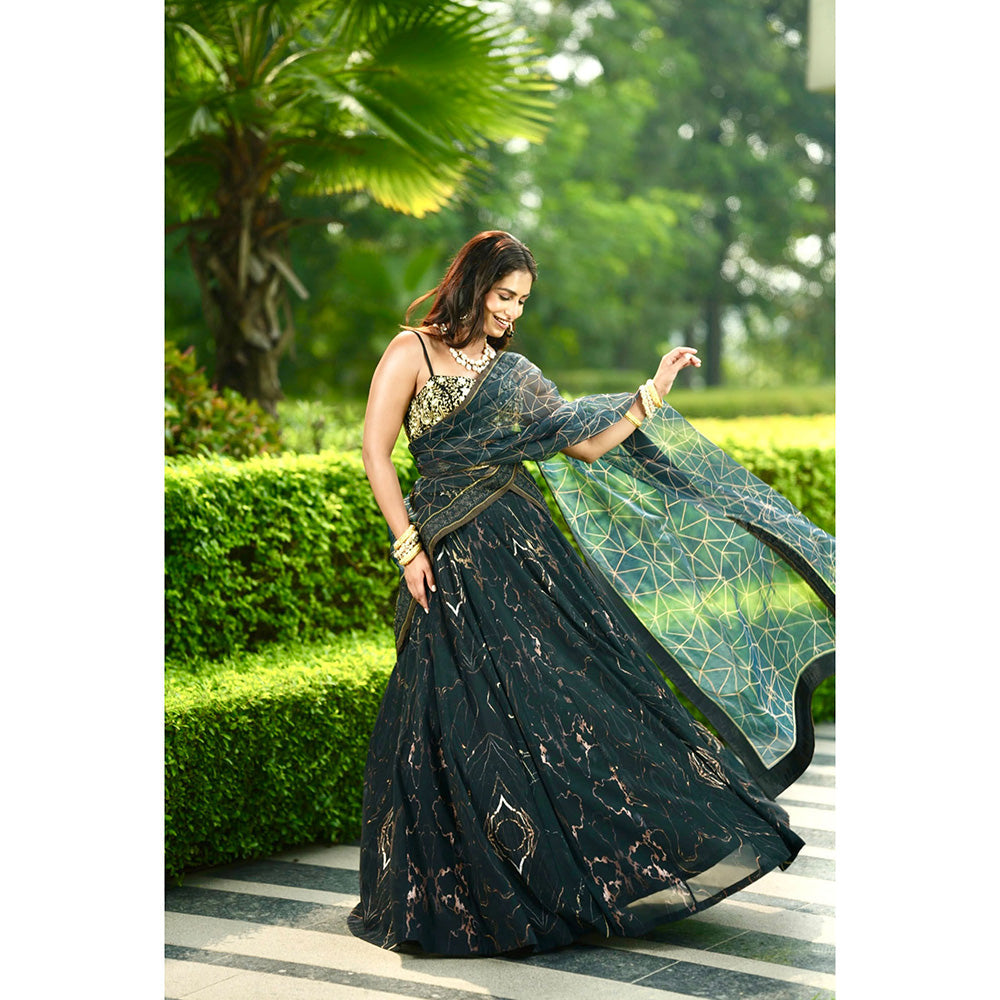 Rashika Sharma Meesha Blouse and Lehenga with Dupatta (Set of 3)