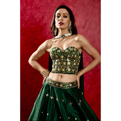 Rashika Sharma Green Aarzu Lehenga with Blouse and Dupatta (Set of 3)