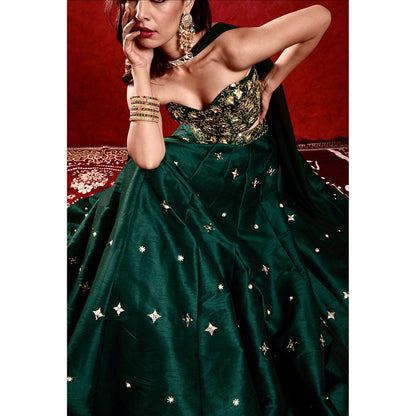 Rashika Sharma Green Aarzu Lehenga with Blouse and Dupatta (Set of 3)