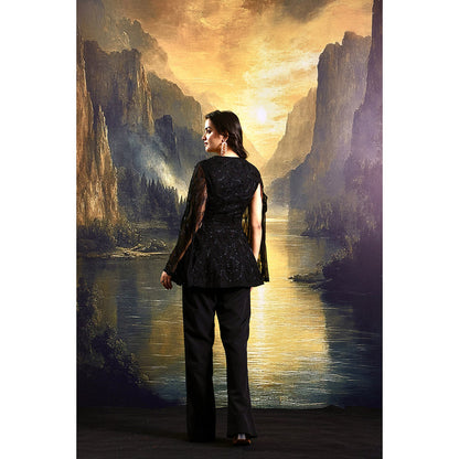 Rashika Sharma Black Rasha Co-Ord (Set of 2)