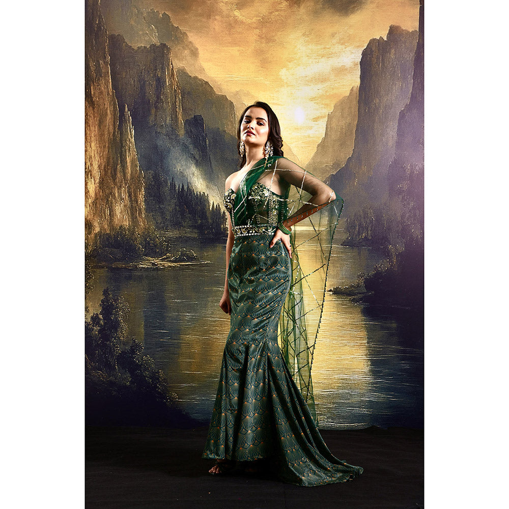 Rashika Sharma Green Ashley Gown