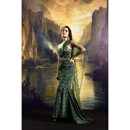 Rashika Sharma Green Ashley Gown