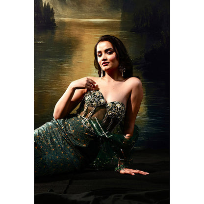 Rashika Sharma Green Ashley Gown