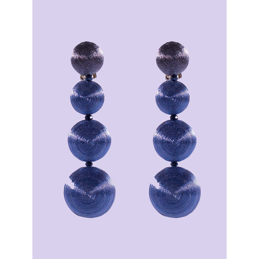 Raya Jewels Blue Bauble Long Earrings