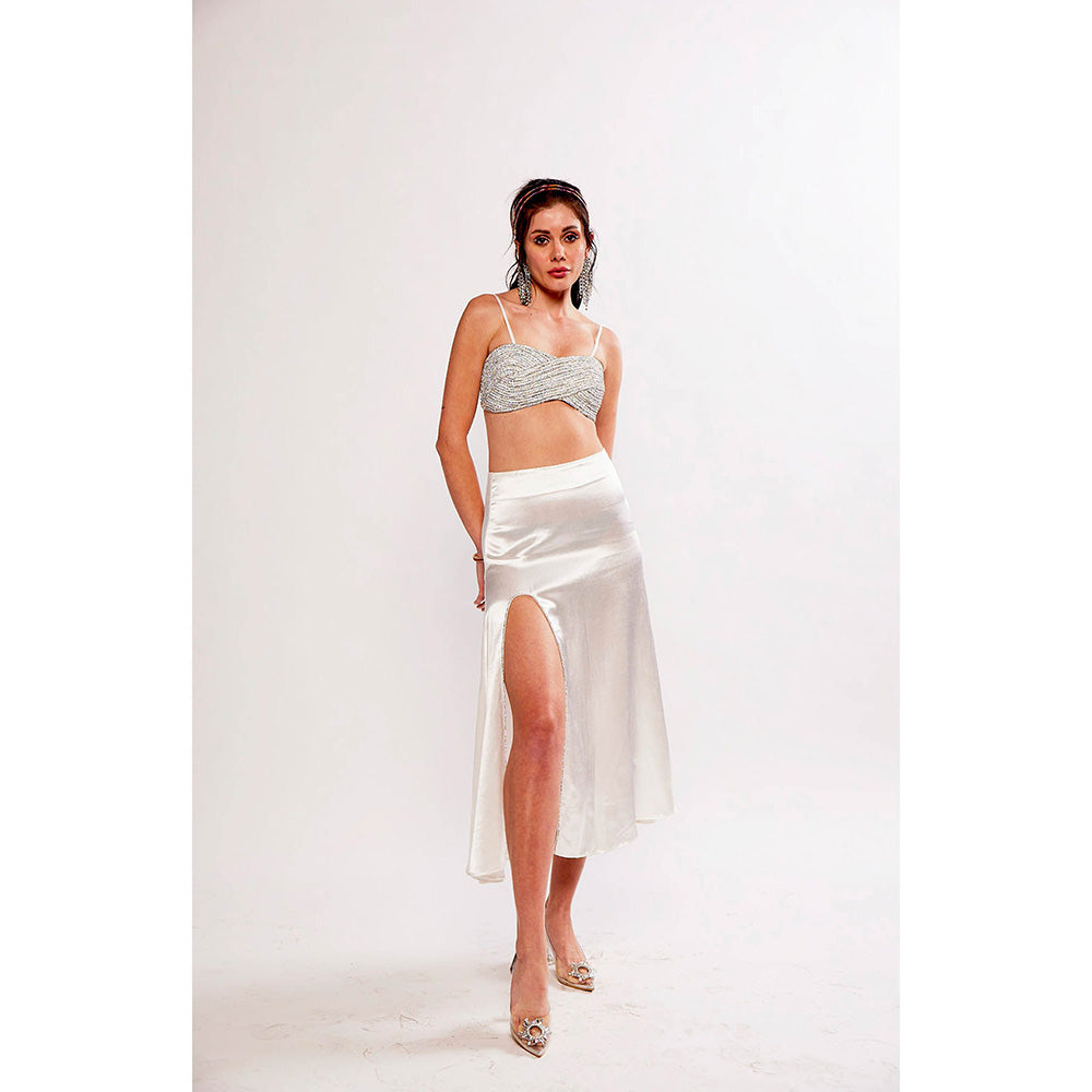 Realm By Vaishali Grey Elliana Rhinestone Embellished Bralette