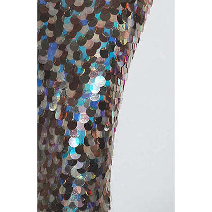 Realm By Vaishali Multi-Colour Isla Metallic Sequin Pencil Skirt