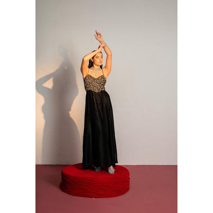 Redpine Designs Black Embellished Jumpsuit