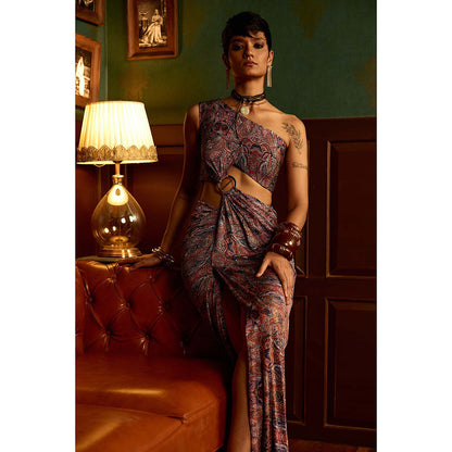 REETI ARNEJA Multi-Colour Prism Drape Gown