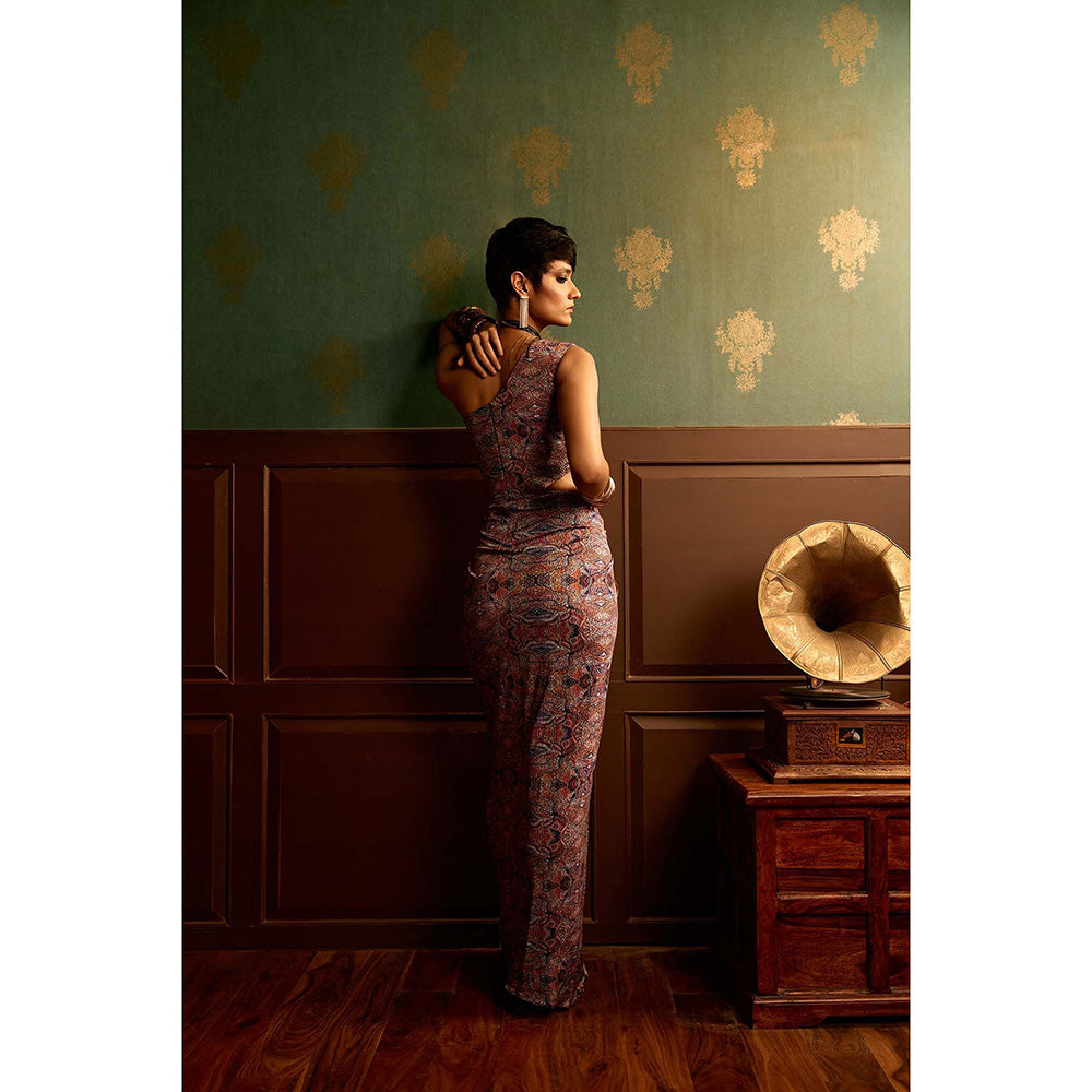 REETI ARNEJA Multi-Colour Prism Drape Gown