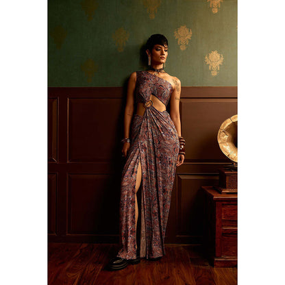 REETI ARNEJA Multi-Colour Prism Drape Gown