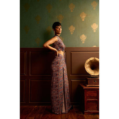 REETI ARNEJA Multi-Colour Prism Drape Gown