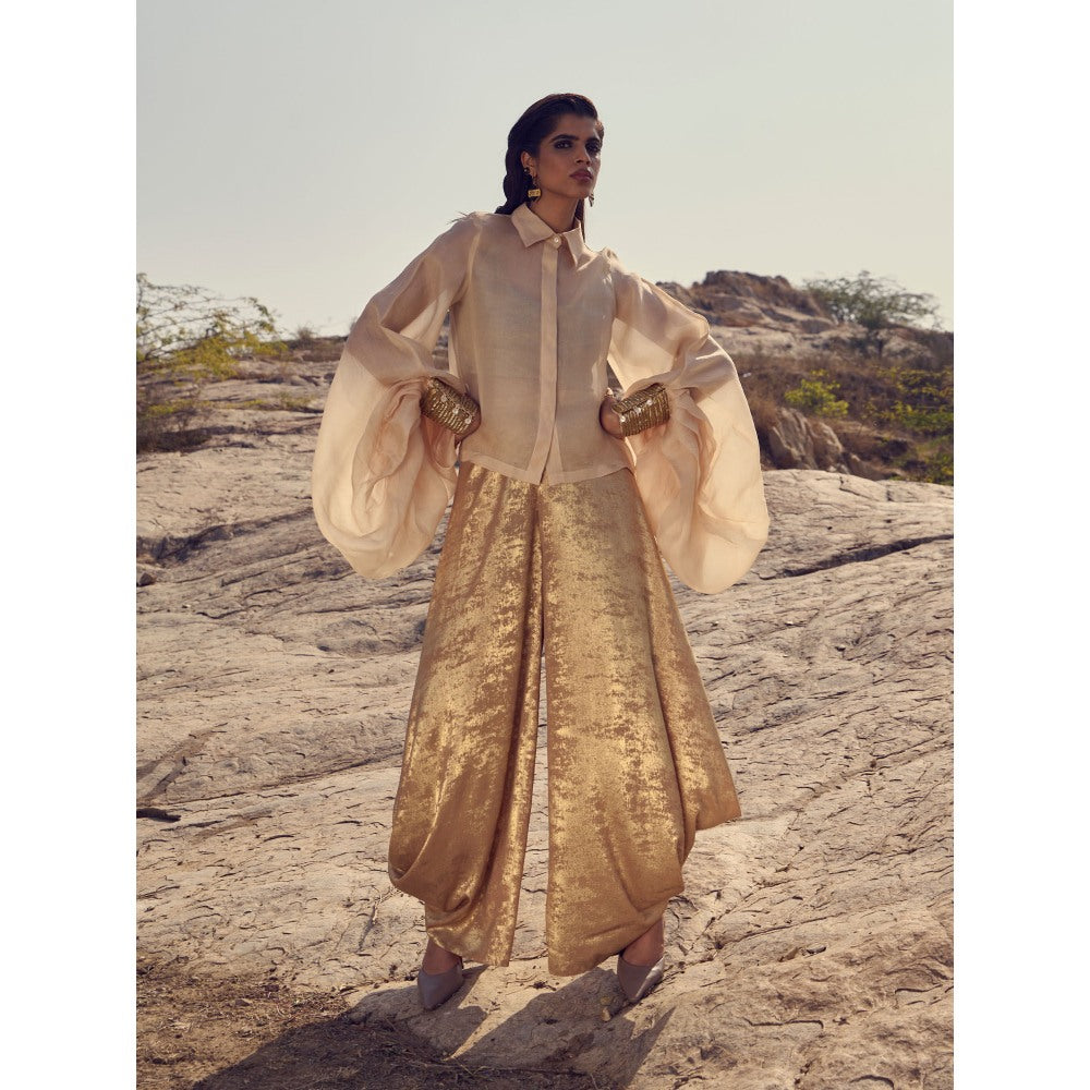 RENASCI Women Organza Exaggerated Shirt