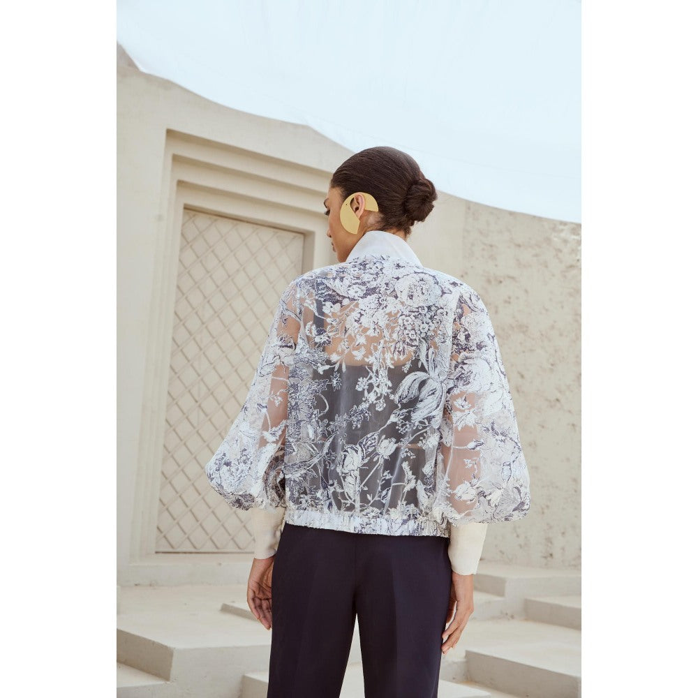 RENASCI Black Printed Cordelia Windcheater